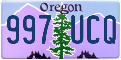 OR license plate 997UCQ