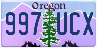 OR license plate 997UCX