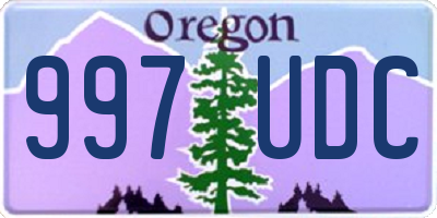 OR license plate 997UDC