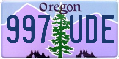 OR license plate 997UDE