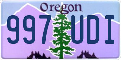 OR license plate 997UDI