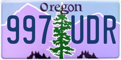 OR license plate 997UDR