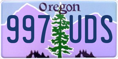 OR license plate 997UDS