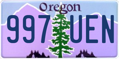 OR license plate 997UEN