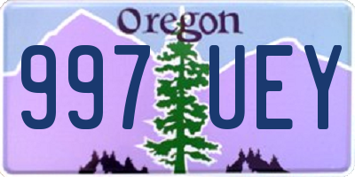 OR license plate 997UEY