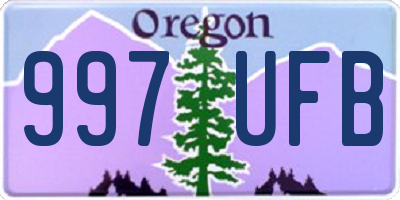 OR license plate 997UFB