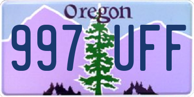 OR license plate 997UFF