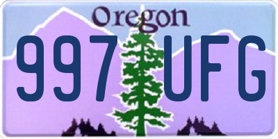 OR license plate 997UFG