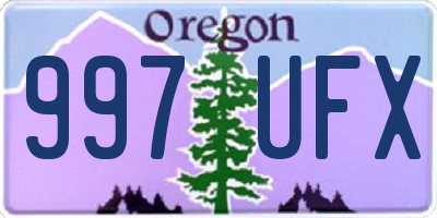 OR license plate 997UFX