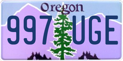 OR license plate 997UGE