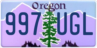 OR license plate 997UGL