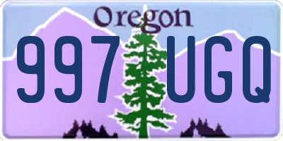 OR license plate 997UGQ