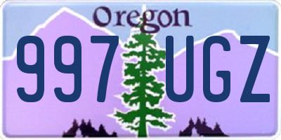 OR license plate 997UGZ