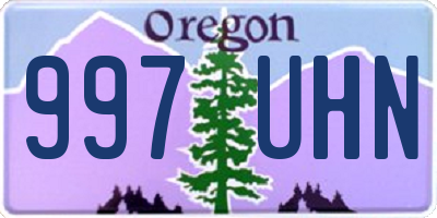 OR license plate 997UHN