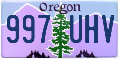 OR license plate 997UHV