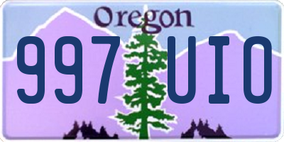 OR license plate 997UIO