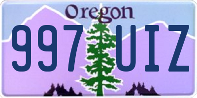 OR license plate 997UIZ