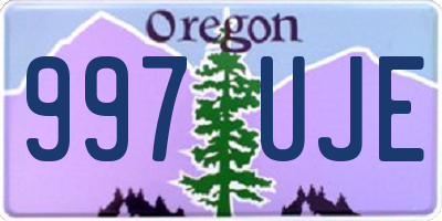 OR license plate 997UJE