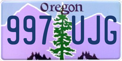 OR license plate 997UJG