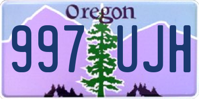 OR license plate 997UJH