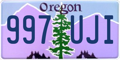 OR license plate 997UJI
