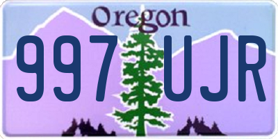 OR license plate 997UJR