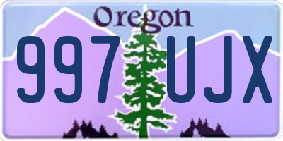 OR license plate 997UJX