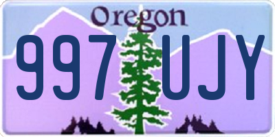 OR license plate 997UJY