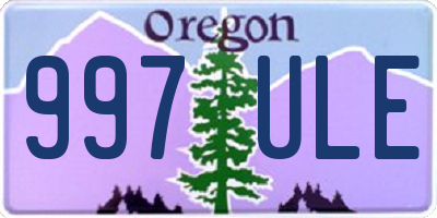 OR license plate 997ULE