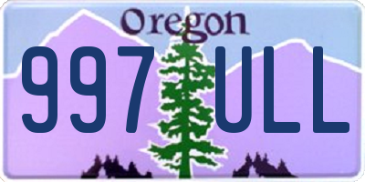 OR license plate 997ULL