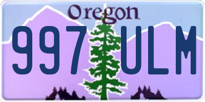 OR license plate 997ULM