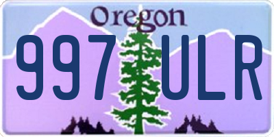 OR license plate 997ULR