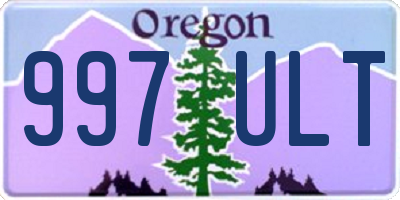 OR license plate 997ULT