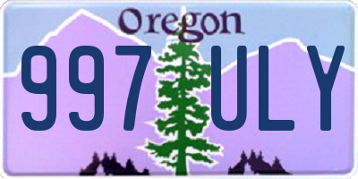 OR license plate 997ULY