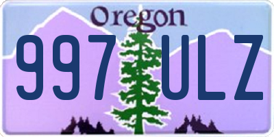 OR license plate 997ULZ