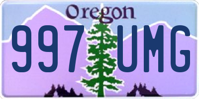 OR license plate 997UMG