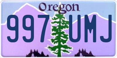 OR license plate 997UMJ