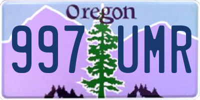 OR license plate 997UMR