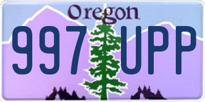 OR license plate 997UPP