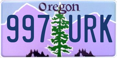 OR license plate 997URK