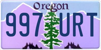 OR license plate 997URT