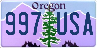 OR license plate 997USA