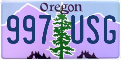 OR license plate 997USG