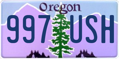 OR license plate 997USH