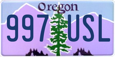 OR license plate 997USL