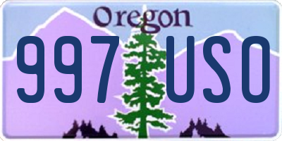 OR license plate 997USO