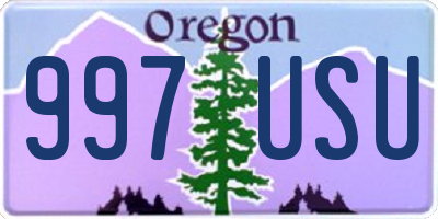OR license plate 997USU