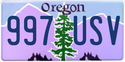 OR license plate 997USV