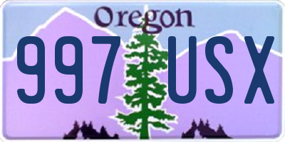 OR license plate 997USX