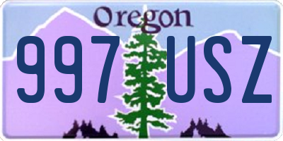 OR license plate 997USZ